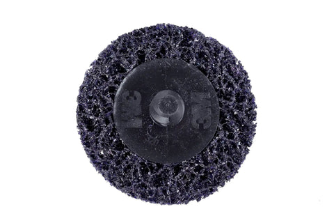 Scotch-Brite Roloc Clean and Strip XT Pro Extra Cut Disc XO-DR 3 In SiC Extra Coarse Purple Heavy Duty Metal Stripper Disc