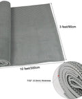 Commercial Drainage Mat Non Slip Floor Mat 3x10 Ft 0.22 Inch Thick Grey with hydrophobic mesh and drainage holes