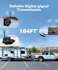 Image showing 10.1 Inch Wireless RV Backup Camera System With 2 Rear Cameras And 2 Side Cameras For Reversing And Monitoring.