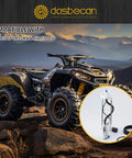 Electric Fuel Pump Assembly For Polaris Sportsman 450 570 850 1000 ATV shown with pump details and ATV in background