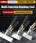 Heavy-Duty Metal Sheet Pliers Bending Tool with cushioned handles and straight head, showcases versatility and durability for metalwork.