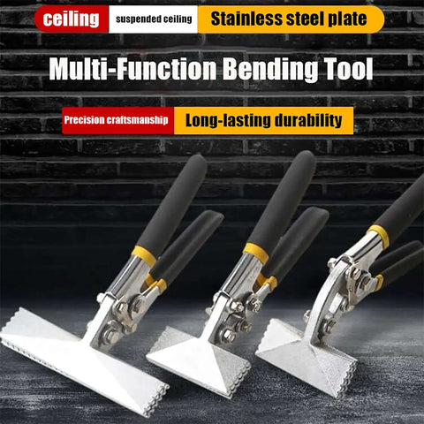 Manual Metal Bending Pliers For Thin Sheet Metal Chrome-Vanadium Steel Straight Or Curved Head Pro-Grade Tool Displayed