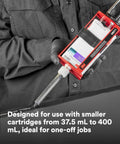 Manual Cartridge Applicator For Two Part Adhesives With Precise Dispensing And Steady Control, 200 Milliliters Capacity used on surface