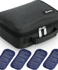 Insulin Travel Case With Four 160 Gram Ice Packs For Extended Cooling, TSA Approved Diabetic Cooler Bag For Eight Insulin Pens And Supplies, Portable Handle For Easy On The Go Travel