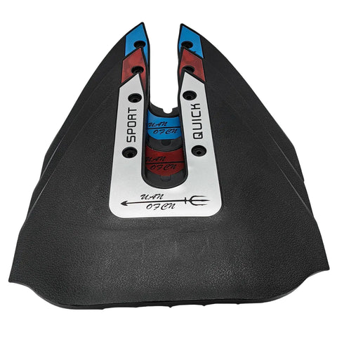 Hydrofoil Stabilizer With Whale Tail For Small Outboard Motors And Outdrives, Boosts Handling And Thrust, Slashes Planing Time, Keeps Your Boat On Plane At Low Speed, Fits 8 To 40 HP Outboards Including 9.9 15 20 25 30 40 HP, Silver