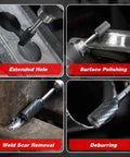 AlCrN Coated Carbide Rotary Burr Bit SB Five Double Cut For Die Grinder One Quarter Inch Shank metal working on surfaces