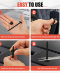 Step-by-step use of 100 Piece Upgraded Nylon Cable Tie Buckle Universal Heavy Duty Self Locking Fasteners Kit in automotive repairs.