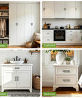 10 Pack 5 Inch Matte Black Cabinet Handles And Drawer Pulls used in modern dresser, cupboard, bathroom, and bedroom settings.