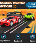 Epic Slot Car Track Set With Four Fast Cars Battery Or Electric Power Dual Lap Counter Circular Overpass Raceway