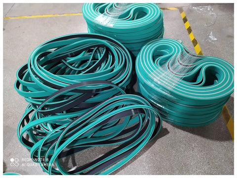 8.0mm Thick Green Wear-Resistant Rubber Conveyor Belt For Folder Gluing Machine 980-25-8 Premium Industrial Replacement Belt, Durable, Heavy-Duty, Built-To-Last, Anti-Static, Smooth Tracking, Long-Lasting Life stacked coils