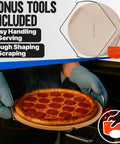 16 Inch Pizza Stone For Oven And Grill With Handles Round Five Eighth Inch Thick Cordierite Baking Stone for crispy crust