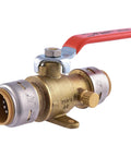 Max 3/4 Inch Push To Connect Ball Valve With Drain And Mounting Bracket, Brass Plumbing Fitting For PEX Copper CPVC PE-RT HDPE