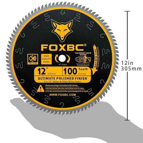 12 Inch 100 Teeth Miter Saw Blade For Wood With 1 Inch Arbor Delivers Pro Grade Ultra Smooth Polished Finish And Razor Sharp Cuts Kerf 0.098