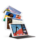 Top Shelf 10.2 Inch Retina Display Tablet Equipped With A12 Bionic Chip And Snappy Neural Engine For Flawless Streaming And Effortless Multitasking In Sleek Space Gray showing multiple apps on the screen.