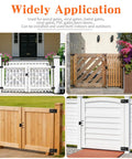 Self Closing Gate Hinge And Latch Kit For Vinyl And Wood Fence Gates Kid Safe Heavy Duty Gate Hardware With Self Locking Latch Adjustable Hinges And Included Screws 2 Latches And 4 Hinges Easy Installation on wood, vinyl and white fence gates