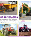 Wide application of heavy duty shaft locking pin kit on trailers, excavators, farm tractors for towing and lawn care.
