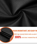 Close-up of black 900D Oxford cloth showing tear-resistance for Three Layer AC Line Insulation Cover For Outdoor Pipes 72x10.2 Inches
