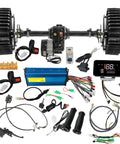 Rear Differential Axle Kit With Snow Sand Tracks For 48V 1000W Brushless Motor Controller And Brake, complete components view