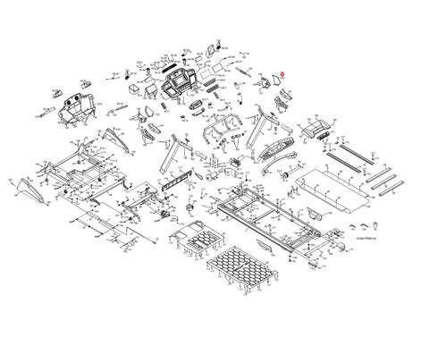 Right Top Connecting Cap Replacement Part P070140A1 For Treadmills F80 F85 WF80 Models Upper Frame Connector Cover No Fuss Install Durable Fit Easy Snap In OEM Grade Cap. black cap in exploded treadmill parts diagram