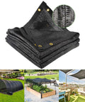 Forty Percent Shade Cloth For Backyard 20x20 Ft Black Mesh Tarp With Reinforced Grommets image with uses for gardens and patios.