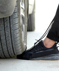 Rugged Safety Overshoes With Protective Toe Guard For Visitors, Smash Proof Non Slip Shoe Covers, under a car tire