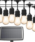 Solar String Lights With 15 LED Bulbs Waterproof Outdoor Lights For Garden Yard Deck 44 Ft Length Cozy Backyard Glow