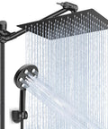 High Pressure Rain Shower Head With Handheld Spray Combo 12 Inch Large Rainfall Shower Head Plus 11 Inch Extension Arm in use