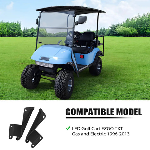 EZGO TXT LED Golf Cart Headlight Bar Bracket Kit For Easy Install And Plug And Play Mounts Durable Aluminum Brackets