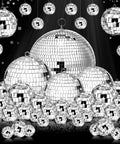 65 Piece Disco Ball Decor Set With Mixed Size Reflective Hanging Mirror Orbs For Weddings Parties Carnival Stage Lighting