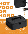 Compact Portable Electric Lunch Warmer For Work Office And Construction Sites Grab And Go Reheat Cook And Eat 120V Black