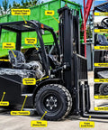 Heavy Duty Counterbalance Forklift Diesel Powered With 3ton Capacity showcasing hydraulic mast, tires, seat, and ROPS guard for industrial use.