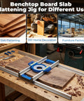 Router Sled For Flattening Slabs And Live Edge Boards Adjustable Aluminum Slab Flattening Jig 50 Inches in woodworking setup