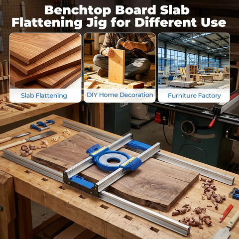 Router Sled For Flattening Slabs And Live Edge Boards Adjustable Aluminum Slab Flattening Jig 50 Inches in woodworking setup