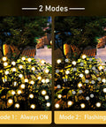 4 Pack 10 LED Solar Firefly Lights Upgraded Outdoor Garden Pathway Decor IP65 Waterproof Warm White Swaying Lights, two modes
