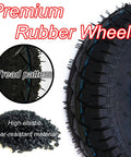 Badass Heavy Duty Top Rated Pneumatic Caster Wheels With Smooth Glide Swivel Rubber Tires For Indoor Outdoor Industrial Carts Workbenches Plus Workshop Products, close-up of tread pattern and material.