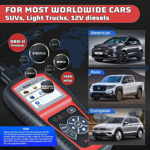 AL519 Enhanced OBD2 Scanner Car Diagnostic Tool With Check Engine Code Reader And CAN Scan Dope Upgrade From AL319