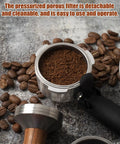 Two Pack 51mm Stainless Steel Espresso Filter Baskets For Portafilter Machines Pressurized Cup Filters For 1 Or 2 Cup Brews