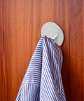 6 Pcs Stainless Steel Wall Hooks Zero Damage Install No Sweat Mount Heavy Duty Coat And Hat Hangers Punch Free with towel.