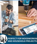 Wood Screws Assortment Kit, 190 High Hardness Pro Grade Drywall Screws With Phillips Drive Flat Head, black coated