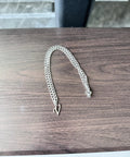 Unisex A-Z Initial Necklace In Stainless Steel, Cuban Link Chain, 21 Inch Length, Durable Letter Pendant For Men And Women