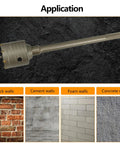 9 Piece Tough As Nails Sds Plus Concrete Hole Saw Kit With Premium Tungsten Carbide Tips for drilling brick, cement, foam, and concrete walls.
