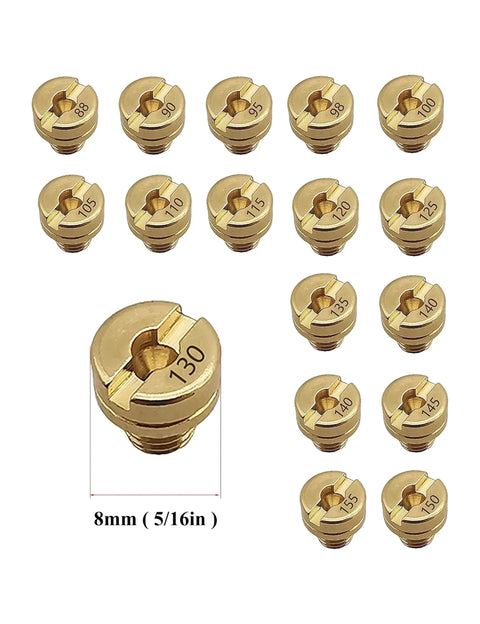 Carburetor Jet Kit Main Jets 16 Piece Set For Mikuni VM22 VM24 VM26 Carbs Fits 125cc 150cc 200cc 250cc Mini Bike Dirt Bike Pit
