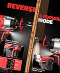 Cordless 3/8 Inch Impact Wrench With 250 Foot Pound Torque, Brushless Electric Power, 2400 RPM High Torque, shown in use