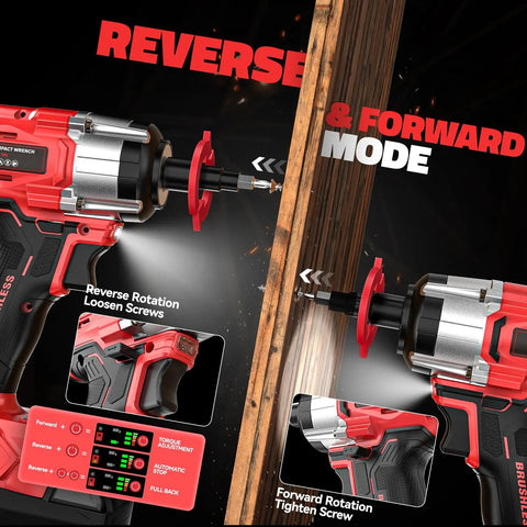 Cordless 3/8 Inch Impact Wrench With 250 Foot Pound Torque, Brushless Electric Power, 2400 RPM High Torque, shown in use