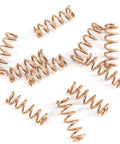 10 Pack Copper Compression Springs For Automotive Heating Plug, 5.3mm Outer Diameter And 16mm Length scattered on a white surface