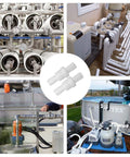 Half Inch One Way Inline Check Valve Pack Of 2 For Fuel Oil Water Gas And Air Lines PVDF Plastic Ozone Resistant Non Return Valve Built Tough For Long Life Easy Install Flow Control
