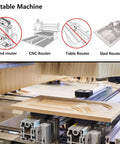 Two Plus Two Flute Slab Flattening Router Bit With One Quarter Inch Shank And One Inch Cutting Diameter For CNC Spoilboard Surfacing ATS Coated Carbide Inserts 2 Plus 2 Design Wood Planer Bit For Smooth Precise Planing shown in CNC setup with compatible machine types.