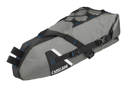 Wolf Grey Mule 9 Bikepacking Rolltop Waterproof Saddle Bag For Tents And Gear With IPX5 Rating, Secure Straps