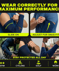 UV Shield Arm Sleeves For Men And Women, 10 Pair Cooling Compression, Tattoo Cover Up, Sun Protection For Running, Cycling, Golf, Work, And Daily Wear, shown worn during sports and activities.