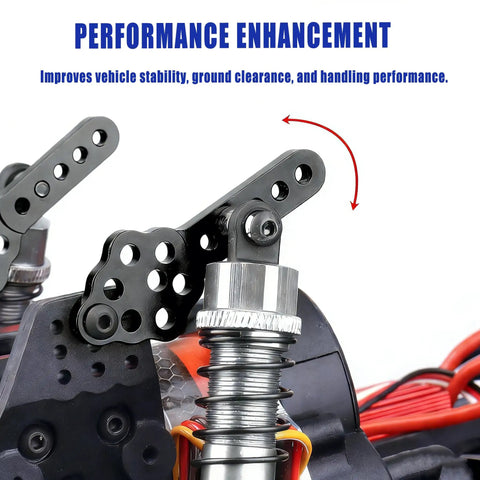 1/10 RC Crawler Long Travel Shocks Kit With Mounts And Extension Keys, Adjustable Axial Car Model Accessories, close-up